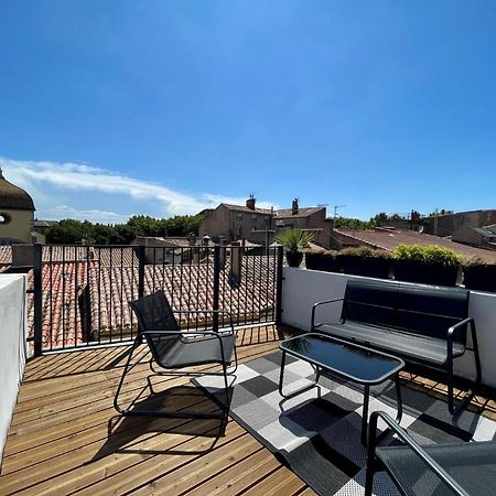 Rooftop N°38 - Rooms Et Studios - Vue Cite Medievale Carcassonne Bagian luar foto